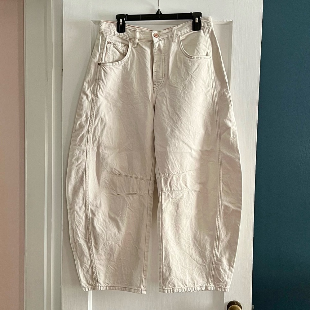 Free People Lucky You Mid Rise Barrel Jean